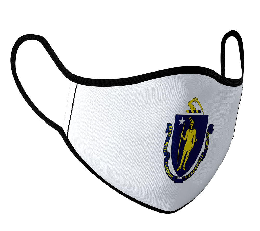 Massachusetts - Face Mask with fluid and moisture resistant fabric. Reusable and Washable