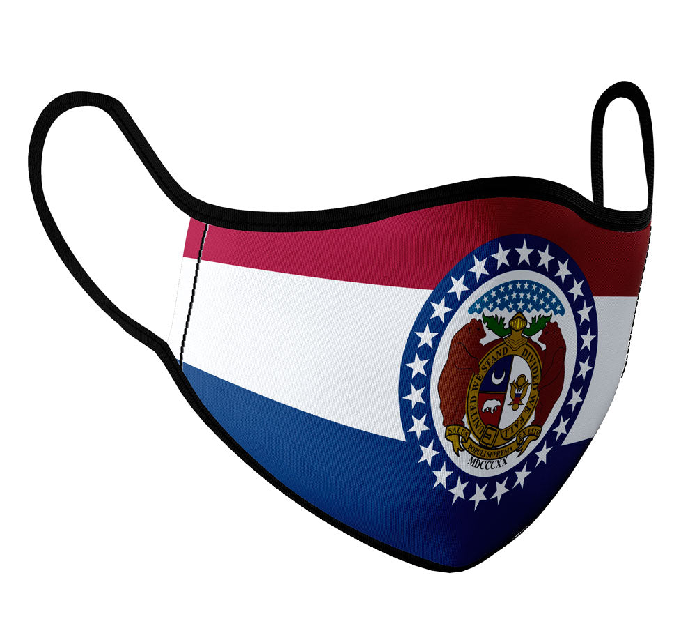 Missouri - Face Mask with fluid and moisture resistant fabric. Reusable and Washable