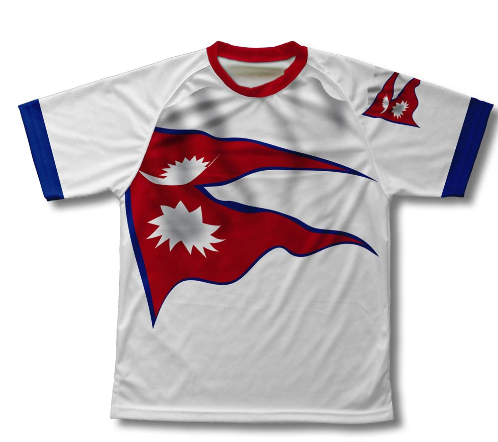 Nepal Flag Technical T-Shirt for Men and Women