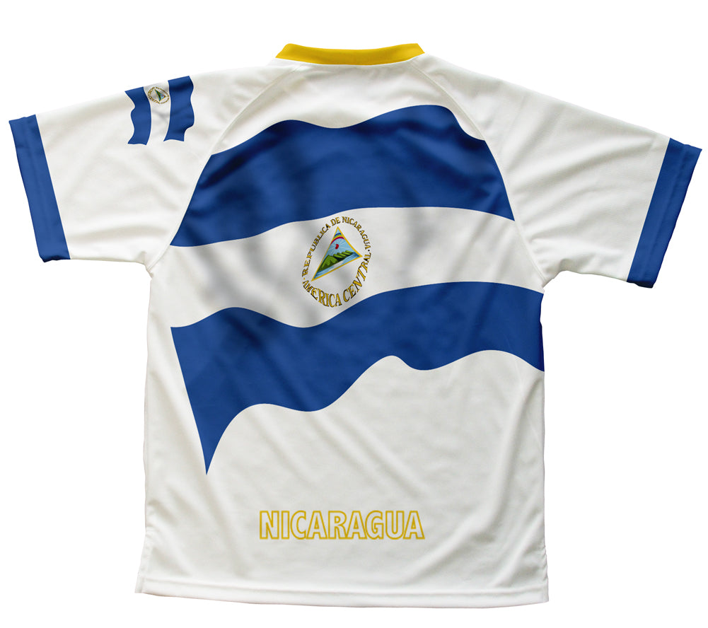 Nicaragua Flag Technical T-Shirt for Men and Women