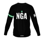 MTB BMX Cycling Jersey Long Sleeve Code Nigeria Black for Men and Women