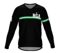 MTB BMX Cycling Jersey Long Sleeve Code Nigeria Black for Men and Women