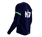 MTB BMX Cycling Jersey Long Sleeve Code Nigeria Blue for Men and Women