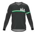 MTB BMX Cycling Jersey Long Sleeve Code Nigeria Gray for Men and Women
