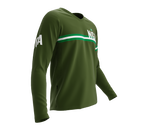 MTB BMX Cycling Jersey Long Sleeve Code Nigeria Green for Men and Women