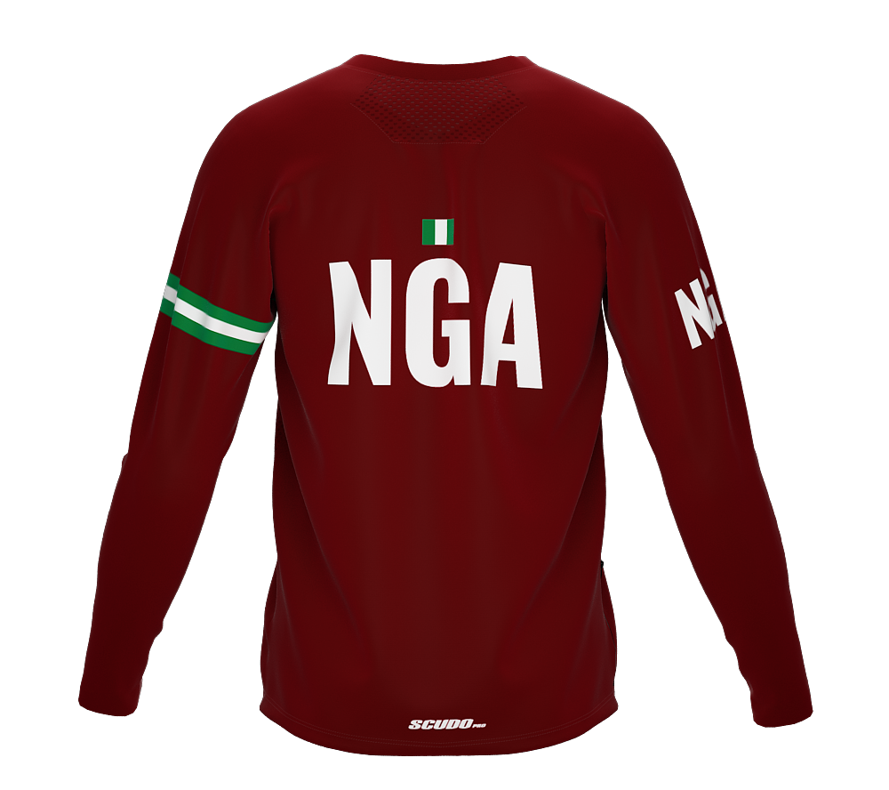 MTB BMX Cycling Jersey Long Sleeve Code Nigeria Vine for Men and Women