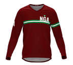 MTB BMX Cycling Jersey Long Sleeve Code Nigeria Vine for Men and Women