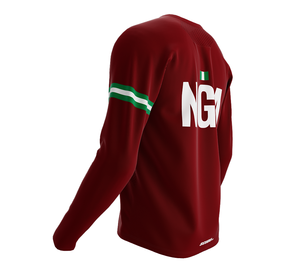 MTB BMX Cycling Jersey Long Sleeve Code Nigeria Vine for Men and Women