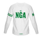 MTB BMX Cycling Jersey Long Sleeve Code Nigeria White for Men and Women