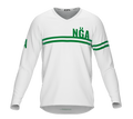 MTB BMX Cycling Jersey Long Sleeve Code Nigeria White for Men and Women