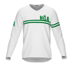 MTB BMX Cycling Jersey Long Sleeve Code Nigeria White for Men and Women