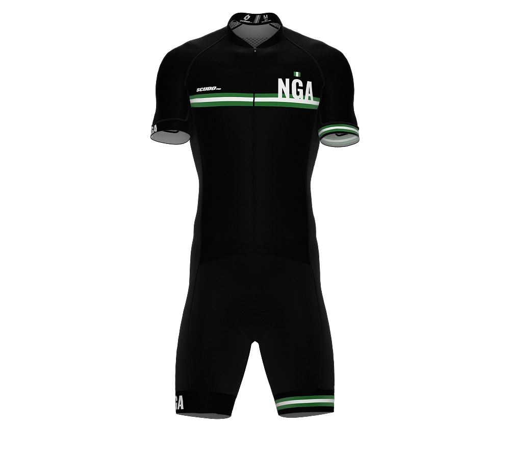 Nigeria Black Code Cycling Speedsuit for Men