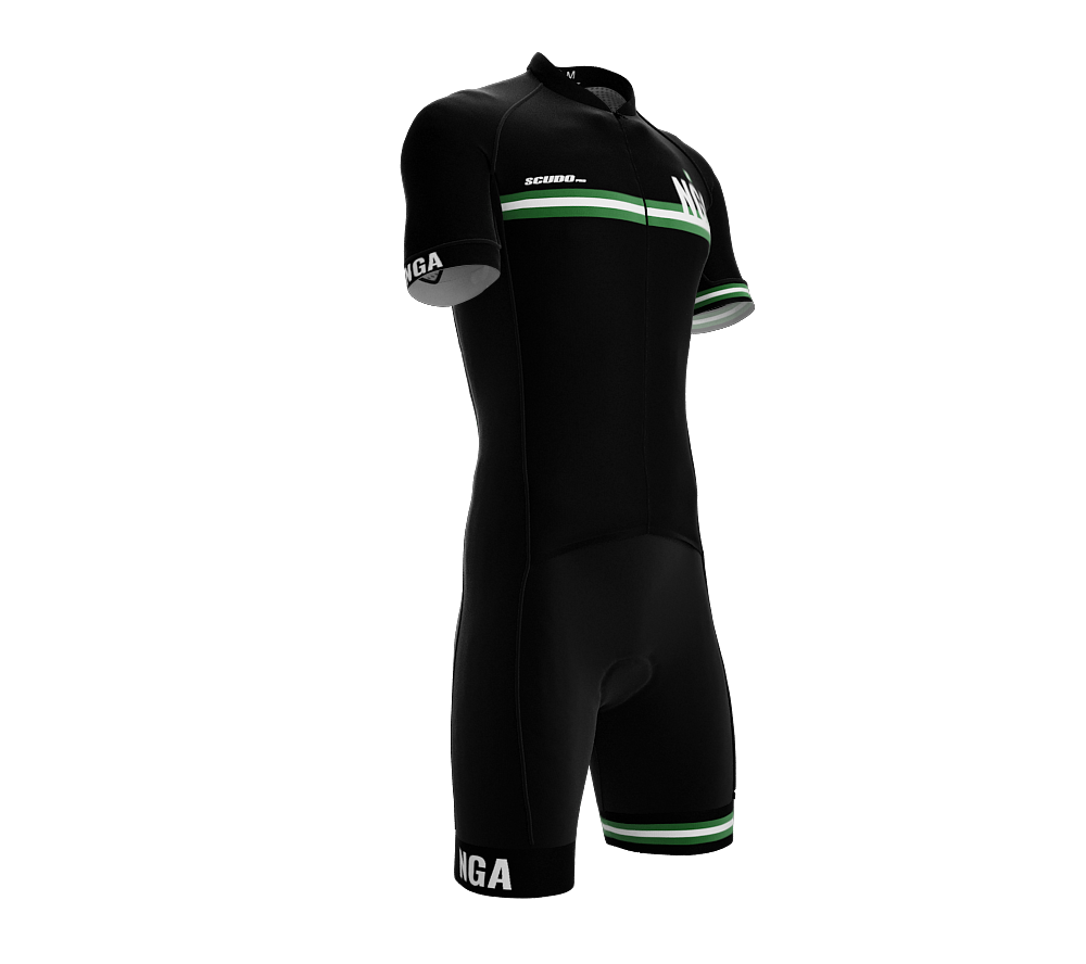 Nigeria Black Code Cycling Speedsuit for Men