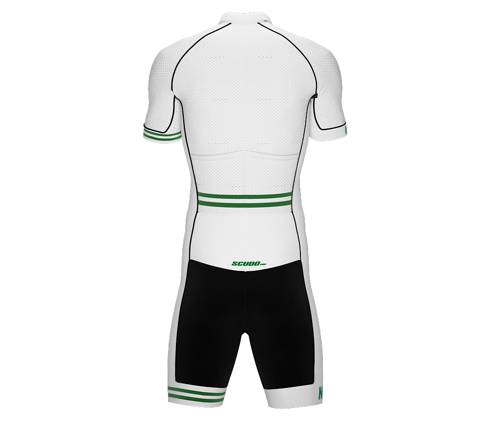 Nigeria White Code Cycling Speedsuit for Men