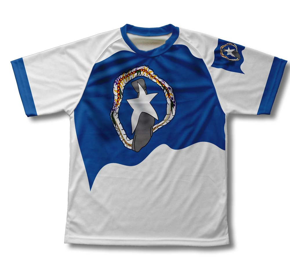 Northern Mariana Islands Flag Technical T-Shirt for Men and Women