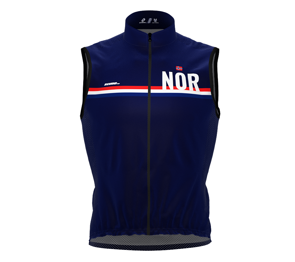 Wind Breaker Cycling Running Sports Vest Norway Country Code for Men And Women