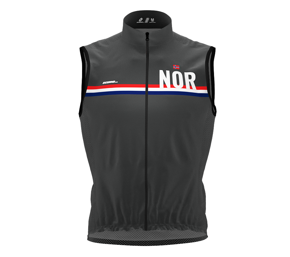 Wind Breaker Cycling Running Sports Vest Norway Country Code for Men And Women