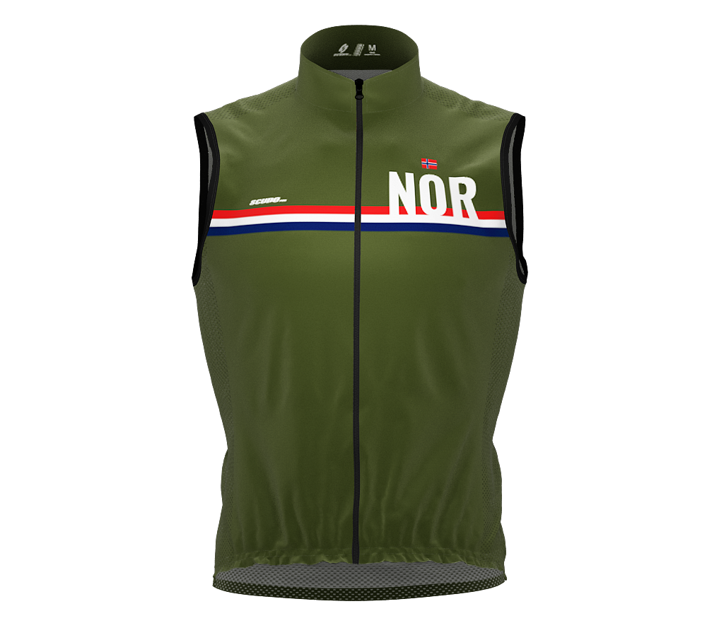 Wind Breaker Cycling Running Sports Vest Norway Country Code for Men And Women