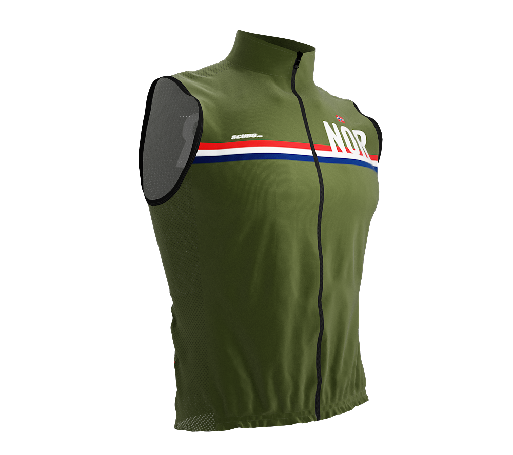 Wind Breaker Cycling Running Sports Vest Norway Country Code for Men And Women