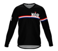 MTB BMX Cycling Jersey Long Sleeve Code Norway Black for Men and Women