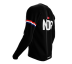 MTB BMX Cycling Jersey Long Sleeve Code Norway Black for Men and Women
