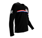 MTB BMX Cycling Jersey Long Sleeve Code Norway Black for Men and Women