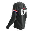 MTB BMX Cycling Jersey Long Sleeve Code Norway Gray for Men and Women