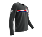 MTB BMX Cycling Jersey Long Sleeve Code Norway Gray for Men and Women