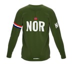 MTB BMX Cycling Jersey Long Sleeve Code Norway Green for Men and Women