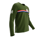 MTB BMX Cycling Jersey Long Sleeve Code Norway Green for Men and Women