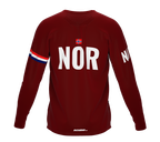 MTB BMX Cycling Jersey Long Sleeve Code Norway Vine for Men and Women