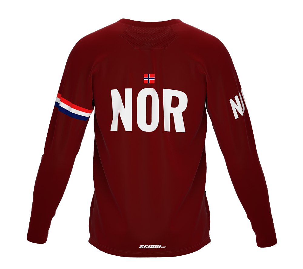 MTB BMX Cycling Jersey Long Sleeve Code Norway Vine for Men and Women