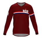 MTB BMX Cycling Jersey Long Sleeve Code Norway Vine for Men and Women