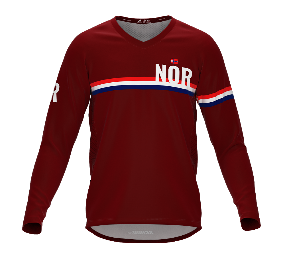 MTB BMX Cycling Jersey Long Sleeve Code Norway Vine for Men and Women