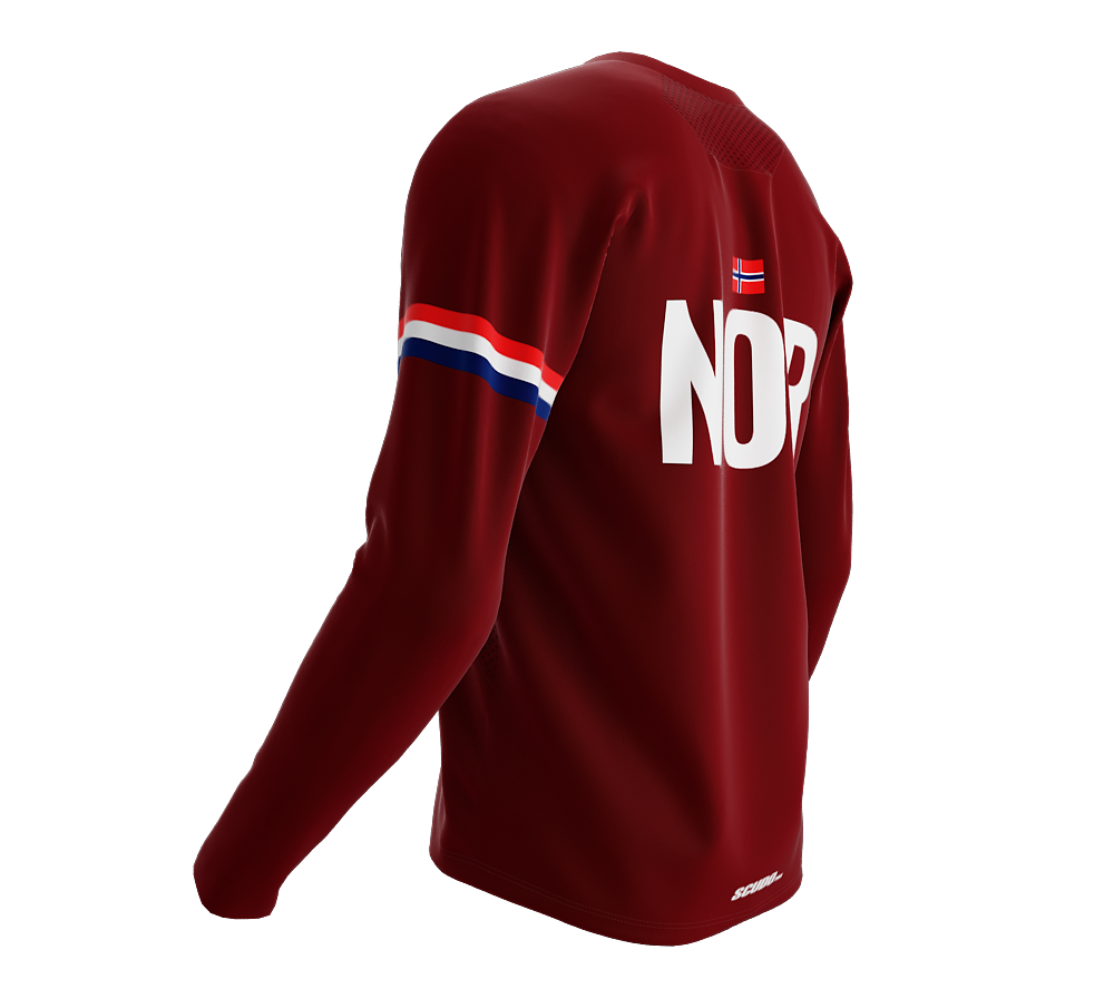 MTB BMX Cycling Jersey Long Sleeve Code Norway Vine for Men and Women