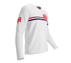 MTB BMX Cycling Jersey Long Sleeve Code Norway White for Men and Women