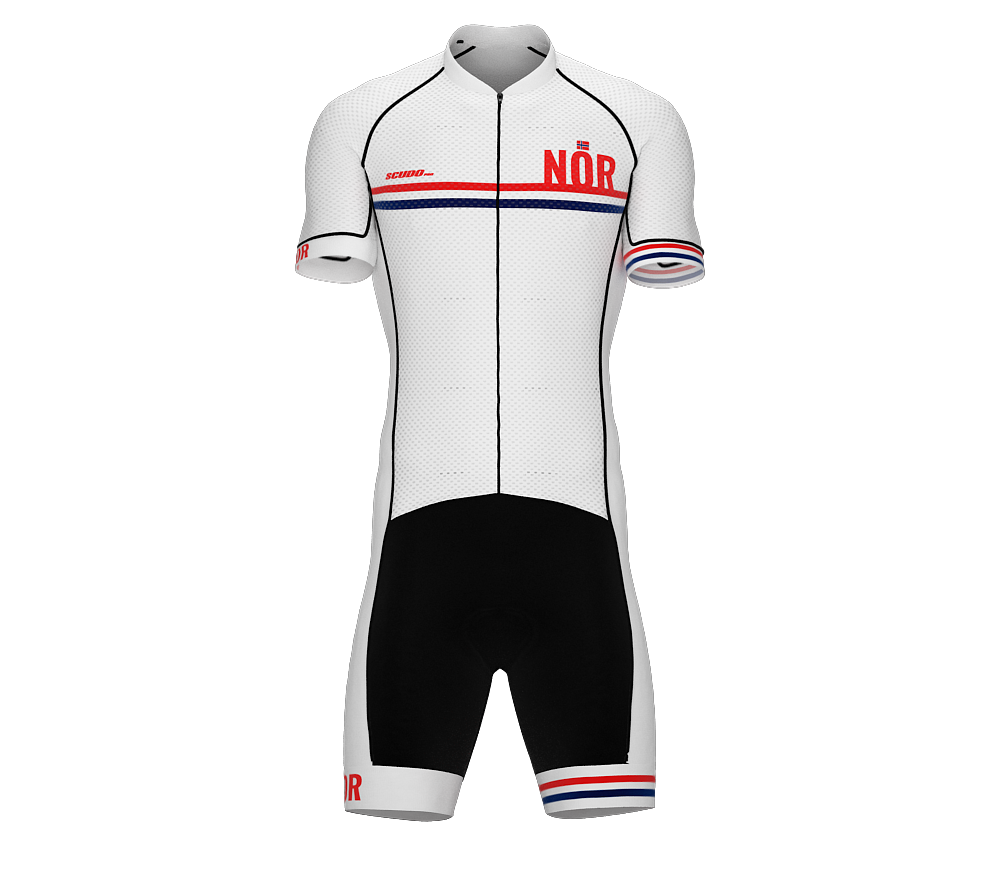 Norway White Code Cycling Speedsuit for Men – ScudoPro ScudoPro