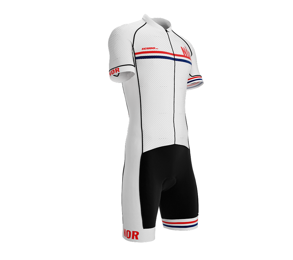 Norway White Code Cycling Speedsuit for Men