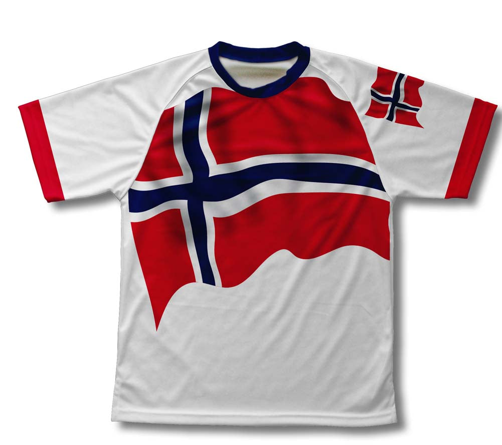 Norway Flag Technical T Shirt for Men and Women