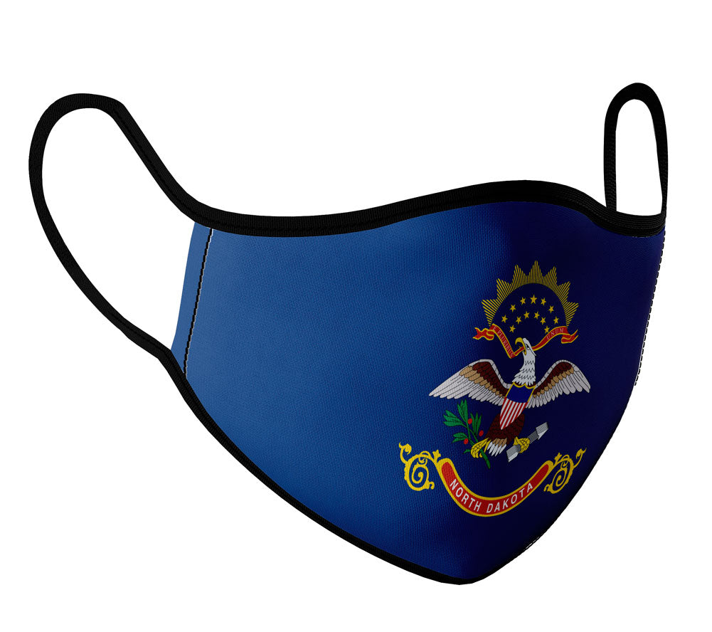 North Dakota - Face Mask with fluid and moisture resistant fabric. Reusable and Washable