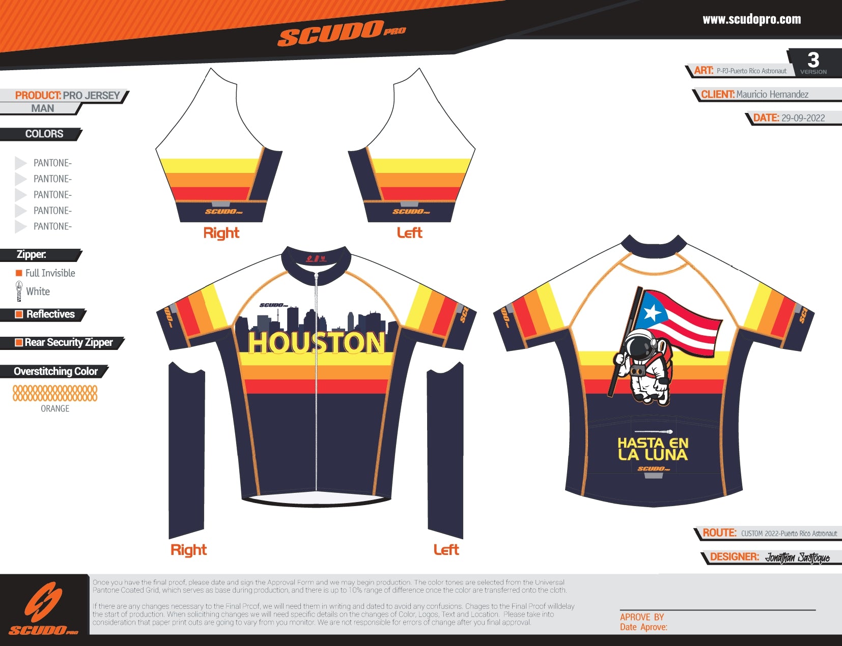 Houston - Puerto Rico | Short Sleeve Cycling PRO Jersey | Men and Women