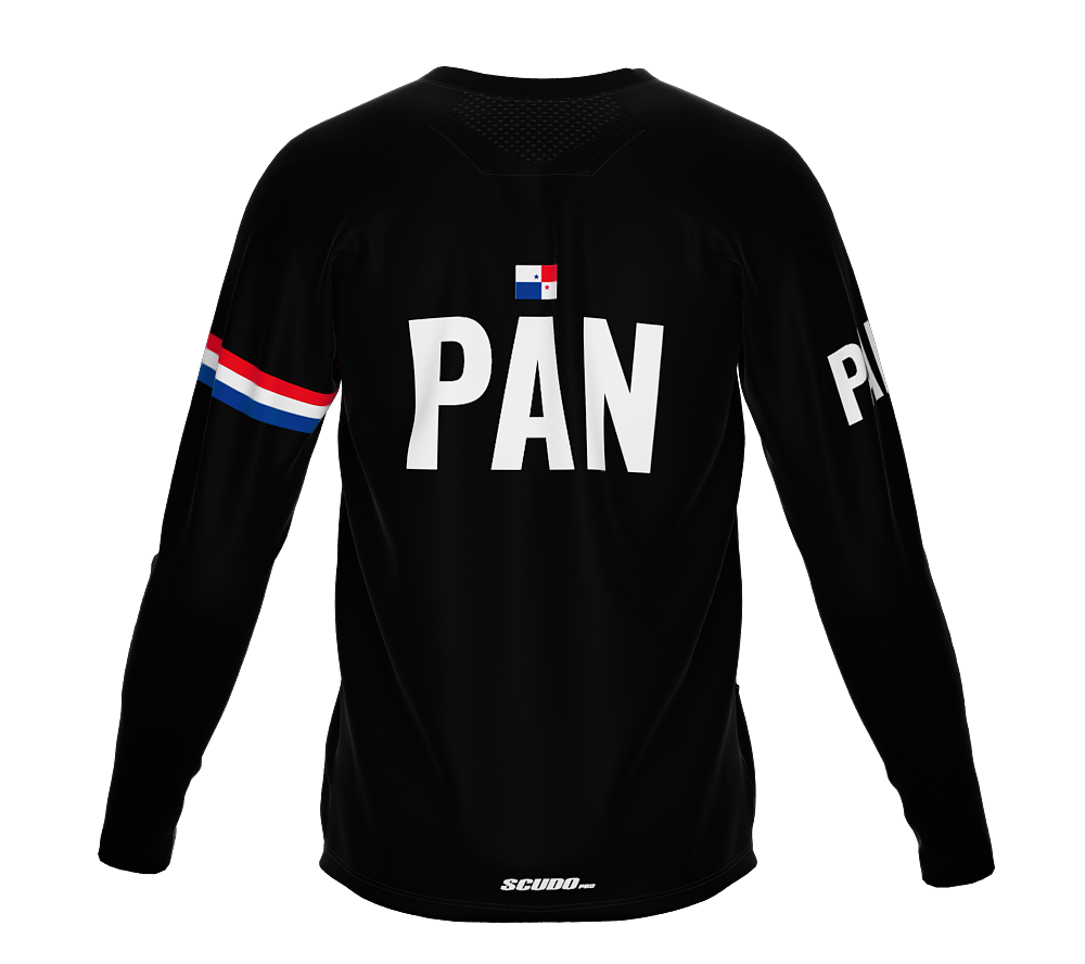 MTB BMX Cycling Jersey Long Sleeve Code Panama Black for Men and Women