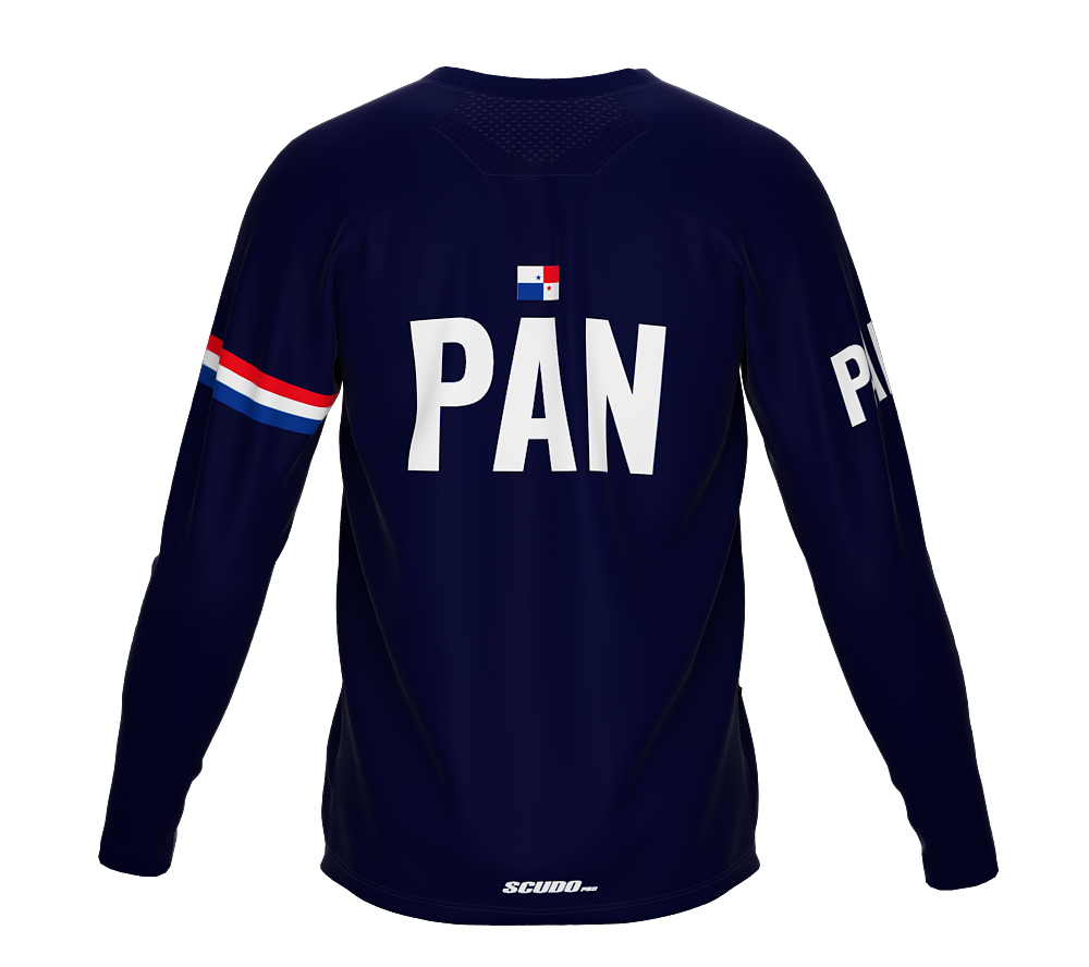 MTB BMX Cycling Jersey Long Sleeve Code Panama Blue for Men and Women