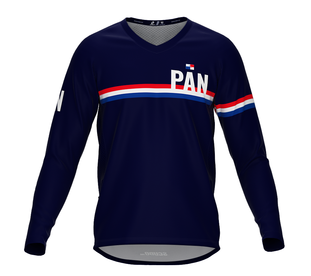 MTB BMX Cycling Jersey Long Sleeve Code Panama Blue for Men and Women