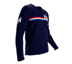 MTB BMX Cycling Jersey Long Sleeve Code Panama Blue for Men and Women