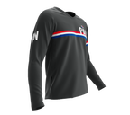 MTB BMX Cycling Jersey Long Sleeve Code Panama Gray for Men and Women