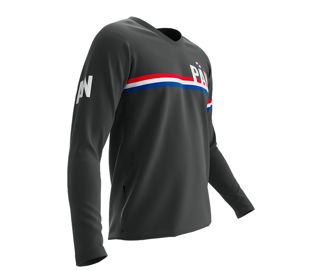 MTB BMX Cycling Jersey Long Sleeve Code Panama Gray for Men and Women