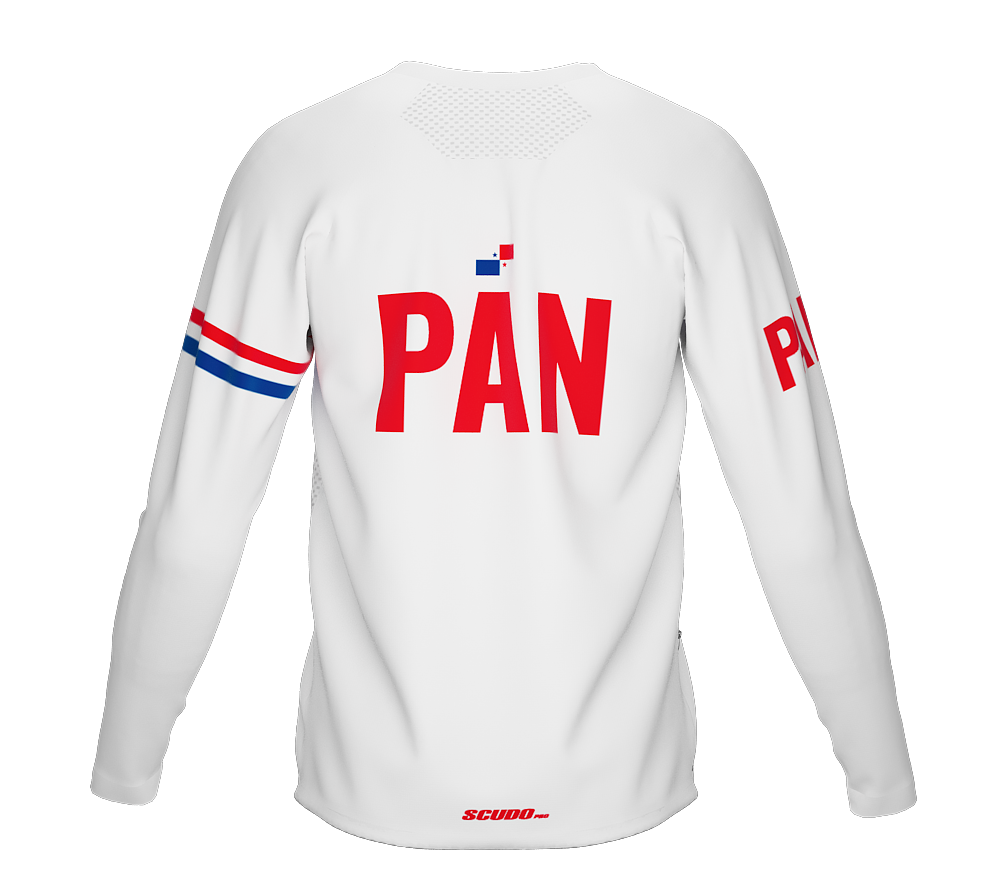 MTB BMX Cycling Jersey Long Sleeve Code Panama White for Men and Women