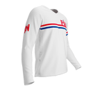 MTB BMX Cycling Jersey Long Sleeve Code Panama White for Men and Women