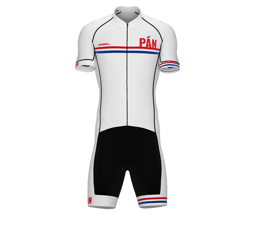 Panama White Code Cycling Speedsuit for Men